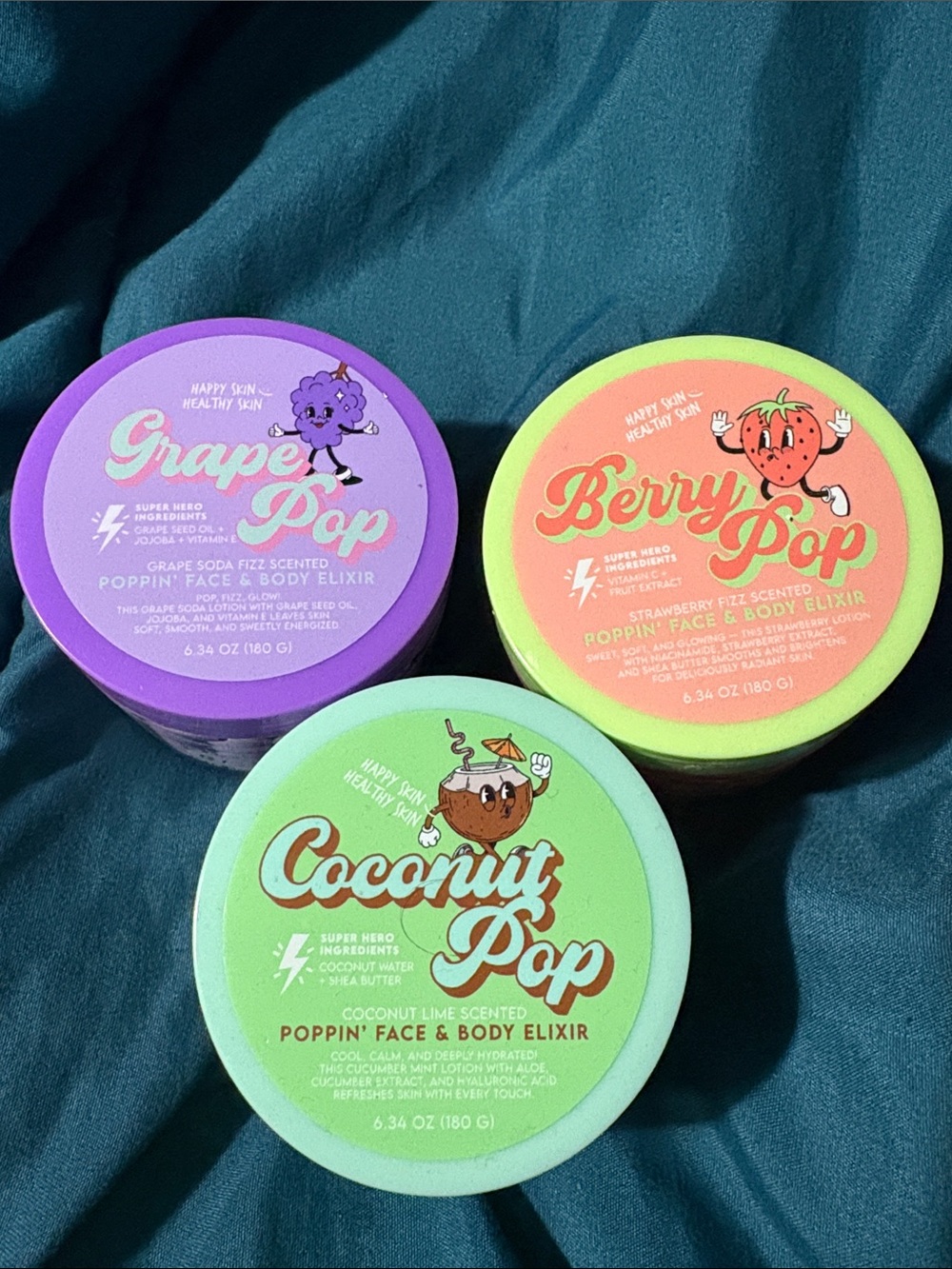 Splash Poppin Face & Body Elixirs – Grape Berry and Coconut